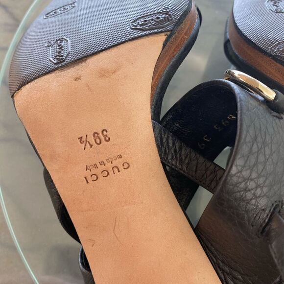 GUCCI Black Leather Heel with Bamboo Detail- Size 9.5 - Picture 10 of 15